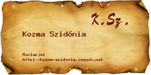 Kozma Szidónia névjegykártya