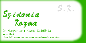 szidonia kozma business card